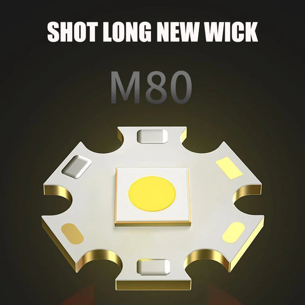 Most powerful tactical LED flashlight, 15000 mAh