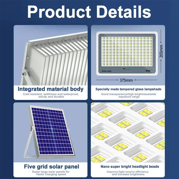 600LED Solar Motion Sensor Light – Super Bright, Waterproof Outdoor Spotlight for Garden & Yard