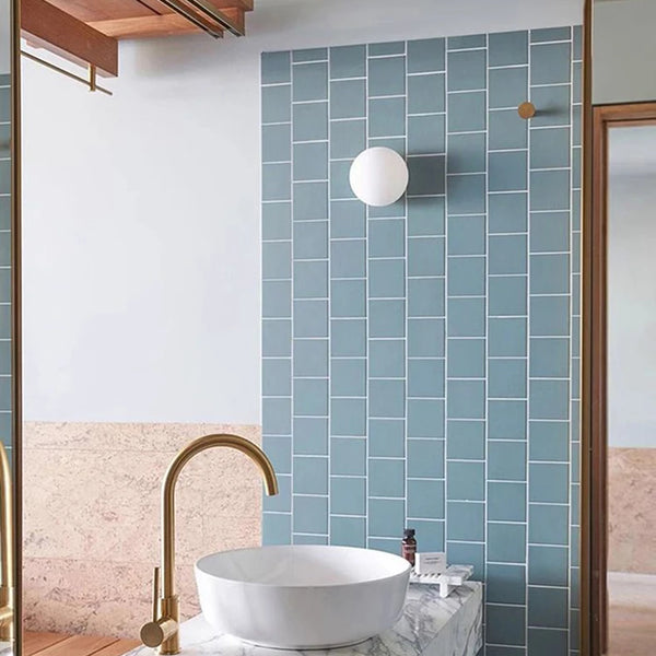 Minimalist white glass LED light