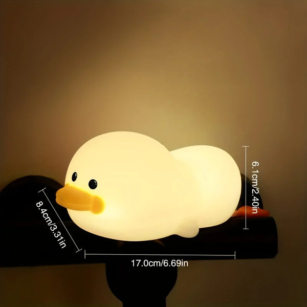 Cute silicone duck lamp
