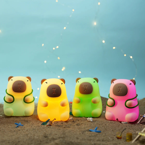 cute capybara silicone lamp