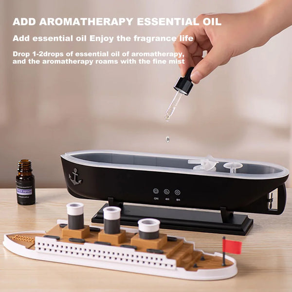 Retro Boat Air Humidifier Ultrasonic Aromatherapy Diffuser