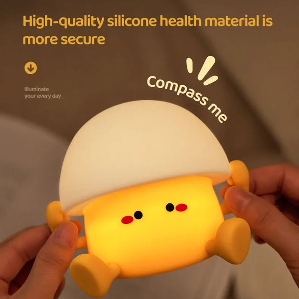 Cute silicone egg yolk and mushroom lamp