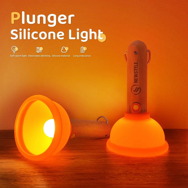 Funny Plunger Silicone Night Light, Creative Halloween