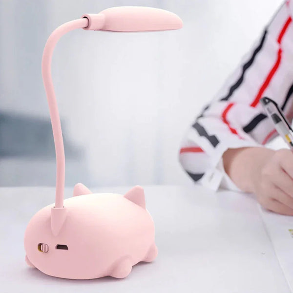 Mini Cute Cat Night Light USB Charging Foldable Small LED Desk Lamp