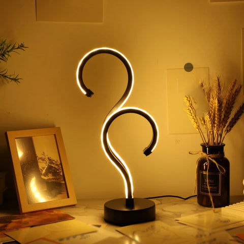 1pc Creative Dual USB Question Mark Table Lamp