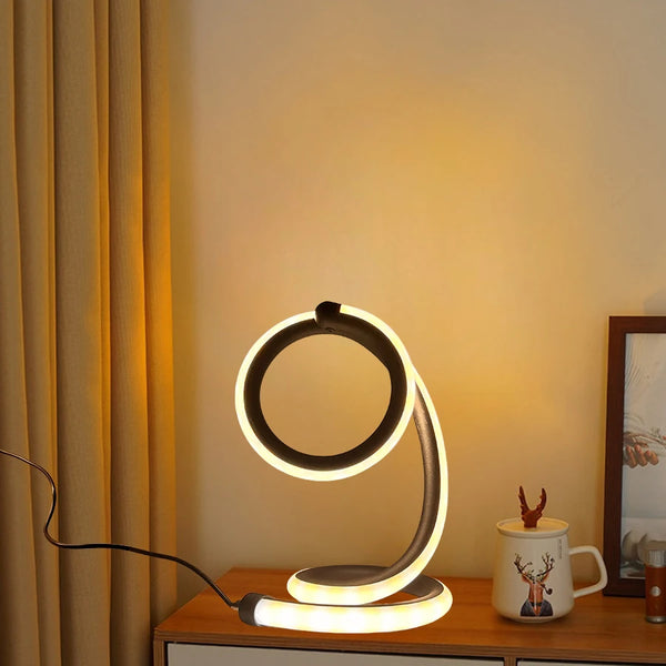 creative table lamp with creative design art style