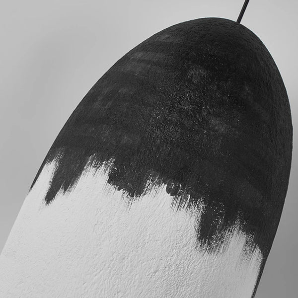 Modern black and white Wabi Sabi pendant light