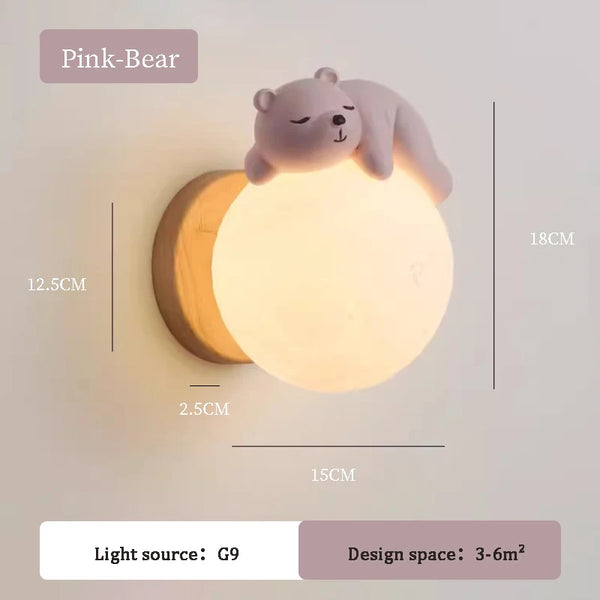 Cute animal wall lamp