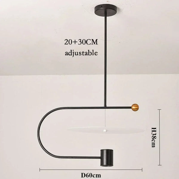 Minimalist acrylic LED pendant light, modern Nordic style