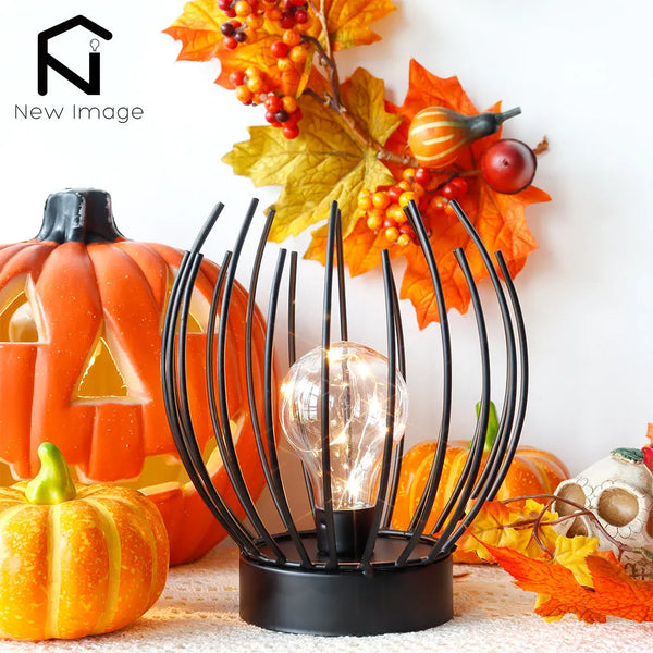 Modern decorative table lamp with candle holder, battery operated cordless lamp with LED bulb