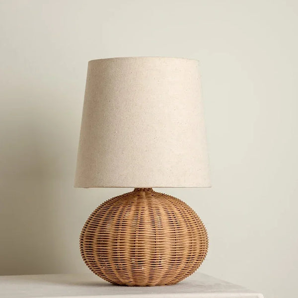 Retro Wabi-sabi Table Lamp, Medieval Wicker, Office Designer, Home Decor, Japanese Fabric Lamp