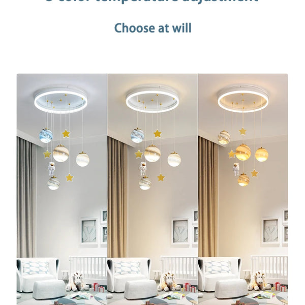 LED Astronaut Chandeliers