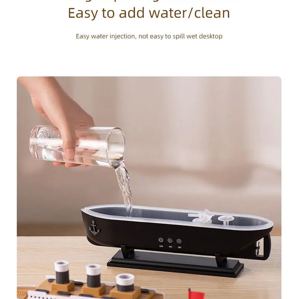 Retro Boat Air Humidifier Ultrasonic Aromatherapy Diffuser