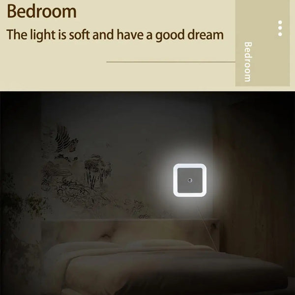 Plug-in Square LED Night Light with Sensor Control