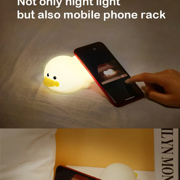 Cute silicone duck lamp