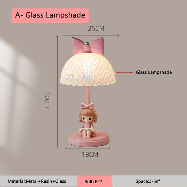 Bedside table lamps for princess bedroom