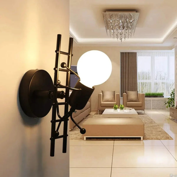 Retro style LED wall light