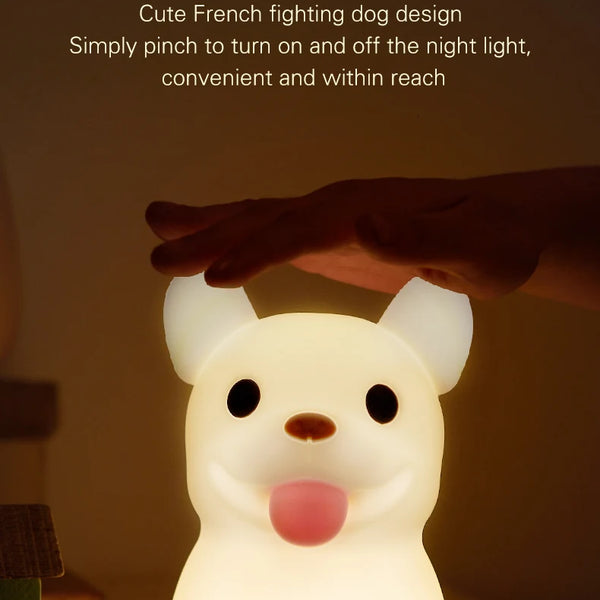 cute Bulldog silicone lamp