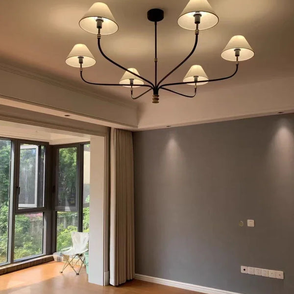 Decorative LED fabric ceiling light