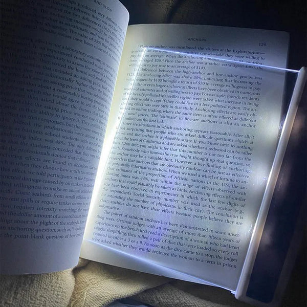 LED light panel for bookmarks