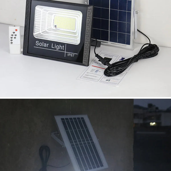 LED Solar Light 100W 200W 300W 500W, Powerful Waterproof Solar Flood Light with Remote Control