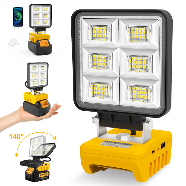 Luz de trabalho LED portátil de 48 W 5200LM, recarregável