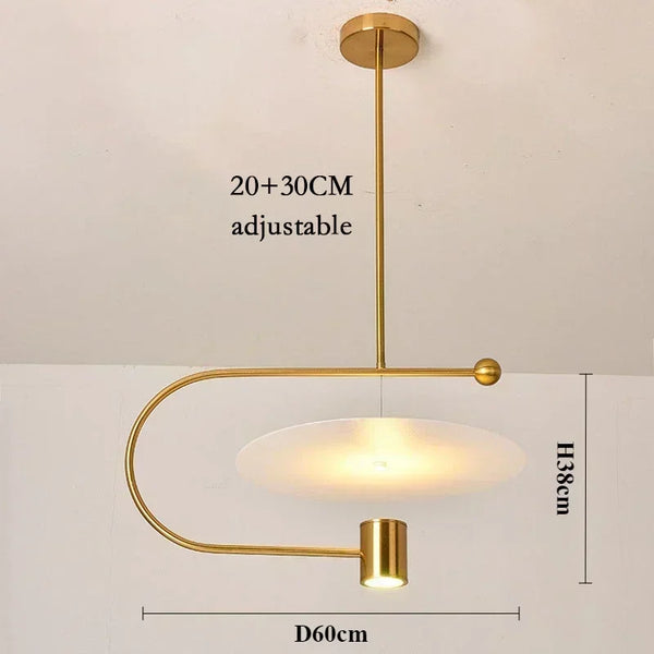 Minimalist acrylic LED pendant light, modern Nordic style