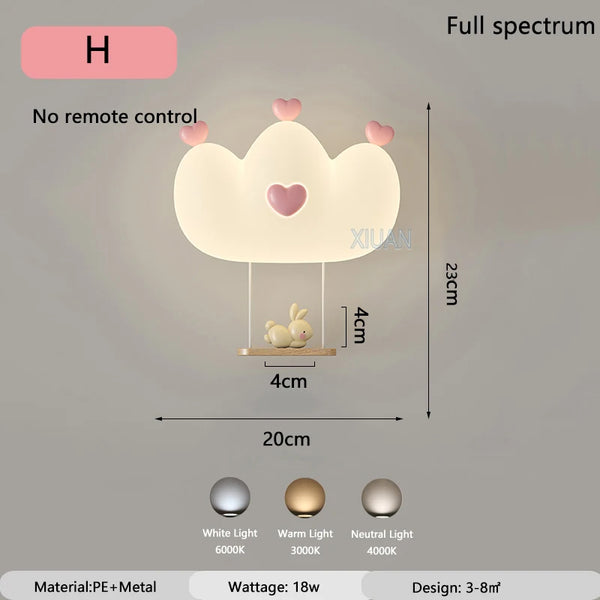 Minimalist Children's Room Wall Lamps