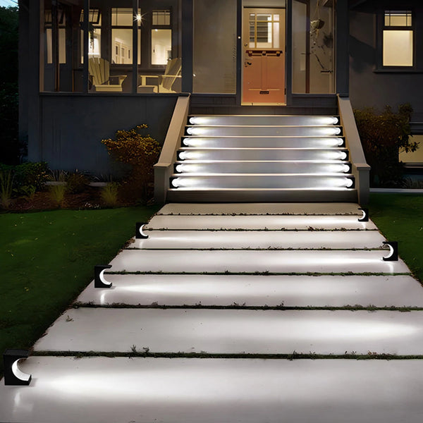 Solar Step Lights (2/4PCS) – Warm & Cool White Options | Waterproof Automatic LED for Outdoor Stairs & Decks