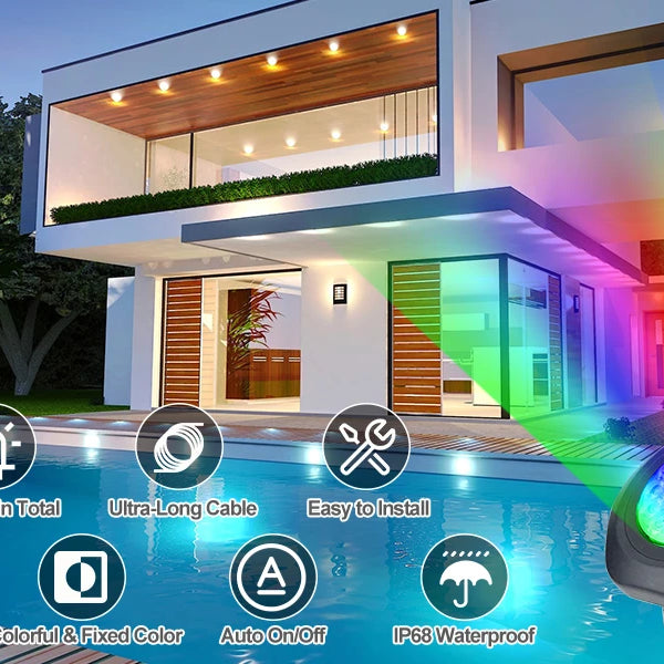 2/3/5PCS Solar Underwater LED Lights – Decorative Waterproof Lighting for Pool, Pond, Fountain, Aquarium & Lawn