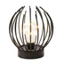 Modern decorative table lamp with candle holder, battery operated cordless lamp with LED bulb