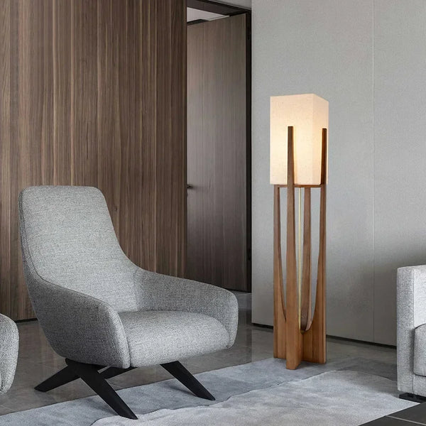Nordic wooden floor lamps