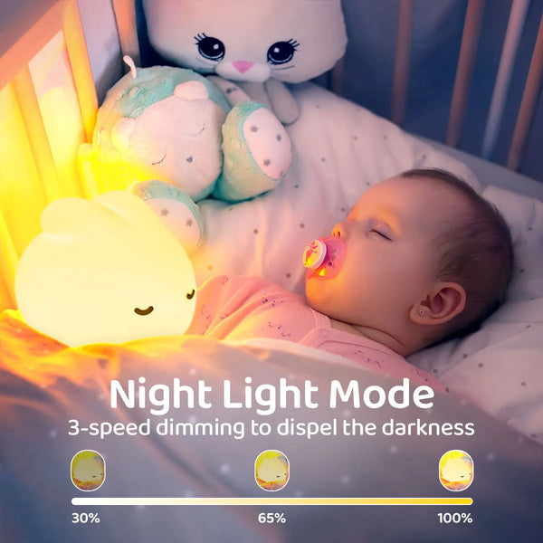 Silicone lamp with cute sleeping rabbit