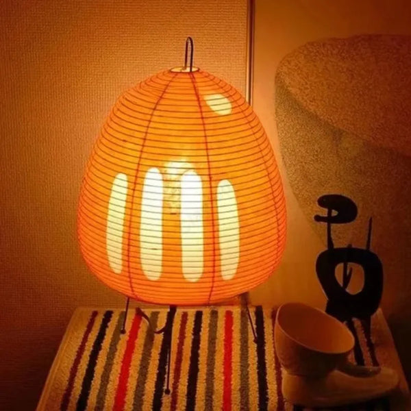 Creative minimalist rice paper LED table lamp, retro decoration