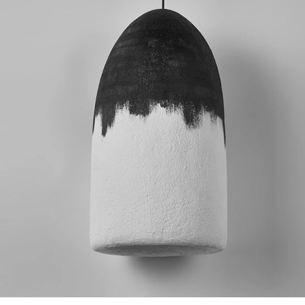 Modern black and white Wabi Sabi pendant light