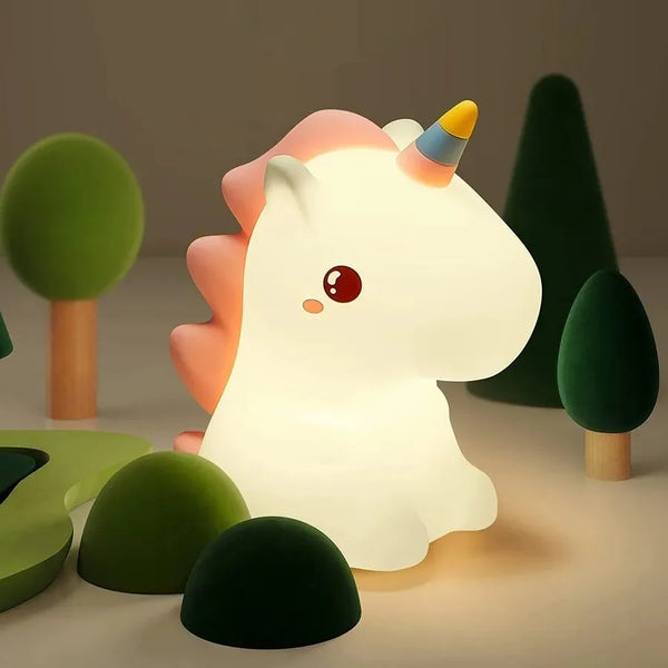 Cute silicone unicorn lamp