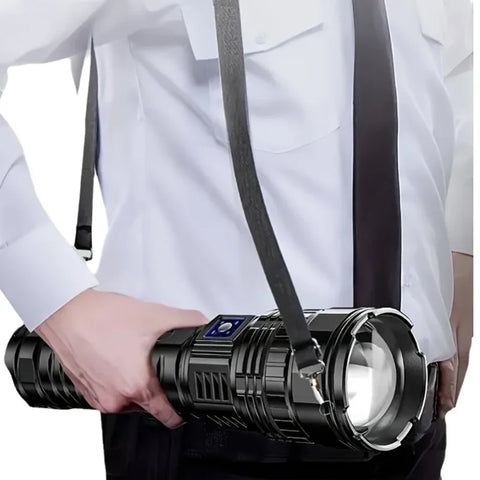 Most powerful tactical LED flashlight, 15000 mAh