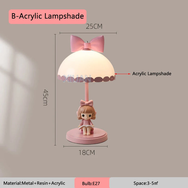 Bedside table lamps for princess bedroom
