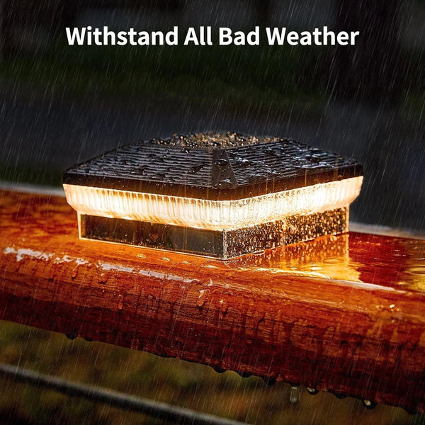 12 Pack 4x4 Solar Post Lights Outdoor, 40 LEDs 30 Lumens Fence Post Solar Lights Outdoor with 3 Modes