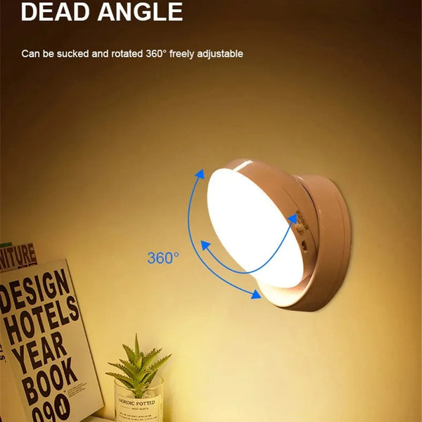 Wireless Rotating LED Motion Sensor Night Light