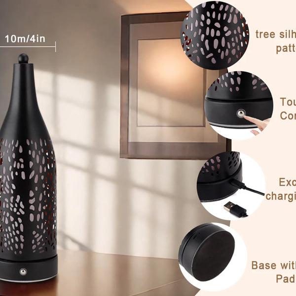 Wireless Portable Lantern, Long-Lasting Rechargeable Battery, Easy to Use, 3-Step Touch Adjustment LED Night Light