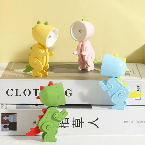 Mini Foldable Magnetic Dinosaur Night Light Battery Operated LED Lamp