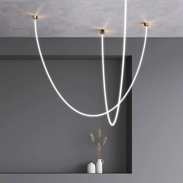 Modern chandelier with 360-degree lighting