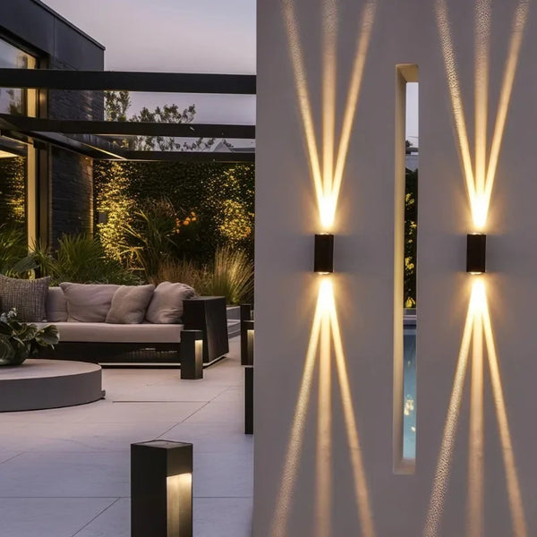 Multifunctional solar powered outdoor lights, wall lights