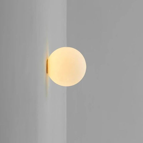 Minimalist white glass LED light