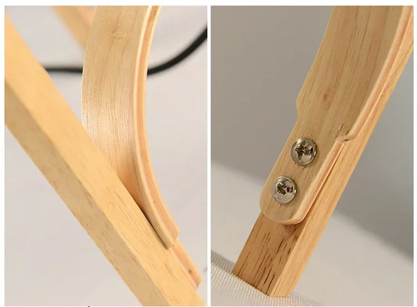 Simple wooden floor lamp for living room