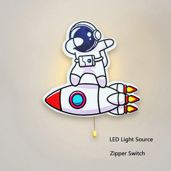 Wireless wall lamp with creative astronaut bulbs
