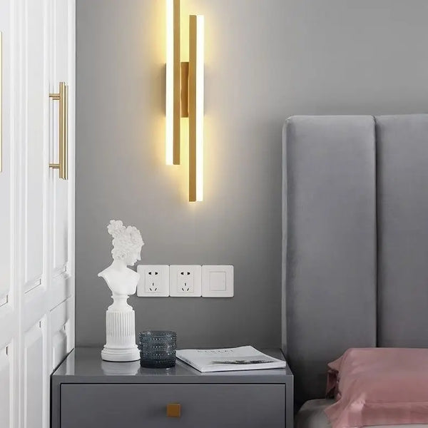 LED wall light for bedroom, sconces, acrylic lampshade