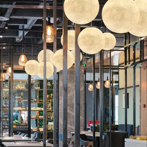 Nordic minimalist style pendant lights moon lamps